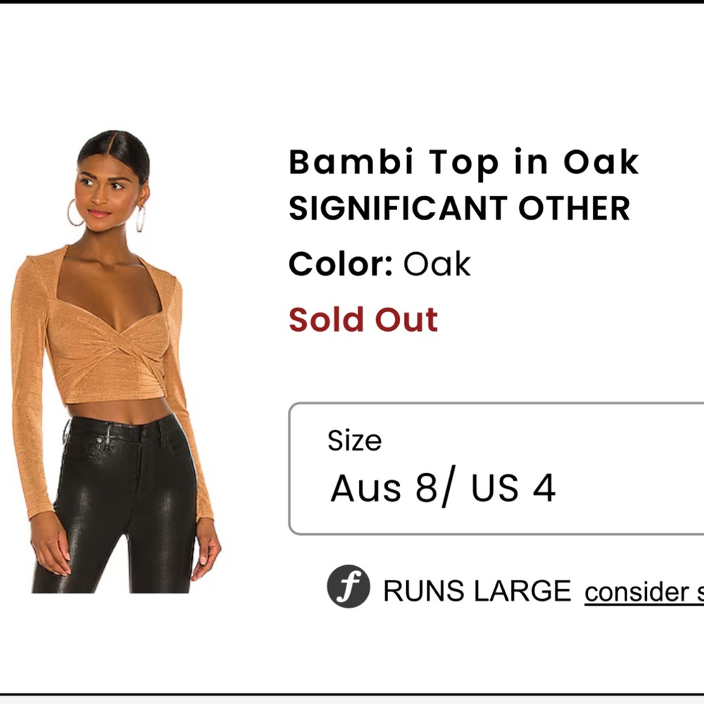 Significant Other Bambi Top in Oak
